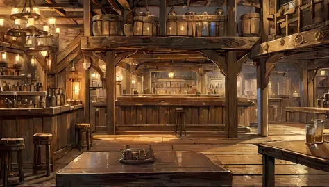 (masterpiece:1.5), (best quality:1.5), (extremely detailed:1.5), tavern, industrial era tavern, old tavern, wood, tables, people...