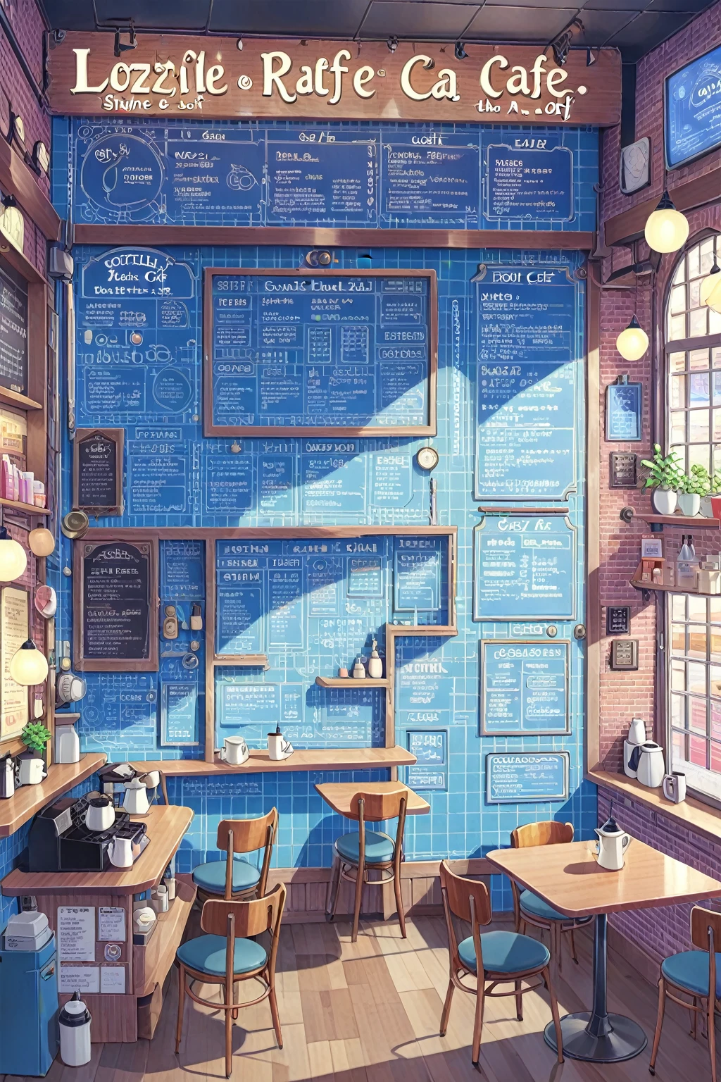 ON PARCHMENT,INK ILLUSTRATION,
((anime:1.4,illustration)),(masterpiece, top quality, best quality),(ultra-detailed, absolutely resolution),((16k, high res)), (((A detailed blueprint of the section of Lofi cafe, a fairytale-style cafe, detailed labeling text, grid lines,)) ((cozy lofi illustration:1.4)), ((anime:1.4, illustration)),(masterpiece, top quality, best quality),(ultra-detailed, absolutely resolution),((16k, high res)) BREAK {lofi art, style of Laurie Greasley, style of Makoto Shinkai, anime aesthetic},
