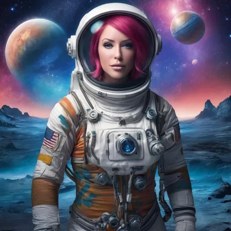 "laurence bedard, a fearless astronaut with a love for body art, embarks on a perilous journey to explore a distant exoplanet, e...