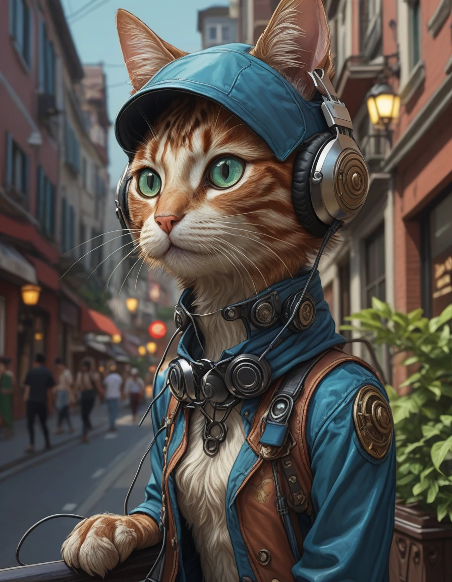 猫 海马 fursona 戴着耳机, 患有自闭症的双性恋平面设计师和音乐家, 有吸引力的雌雄同体人形生物, 高度连贯的细节角色设计, 怪异核心 虚空朋克 数字艺术 by artgerm, 吉田明彦, 路易斯·韦恩, WLOP, 诺亚布拉德利, 呋喃亲和力, CG社会, 在 Cinema 4D 中渲染, artstation 上的热门, deviantart 上的热门趋势, 乡村小路, 蜿蜒小路, 风景优美的车道, 平静的, 