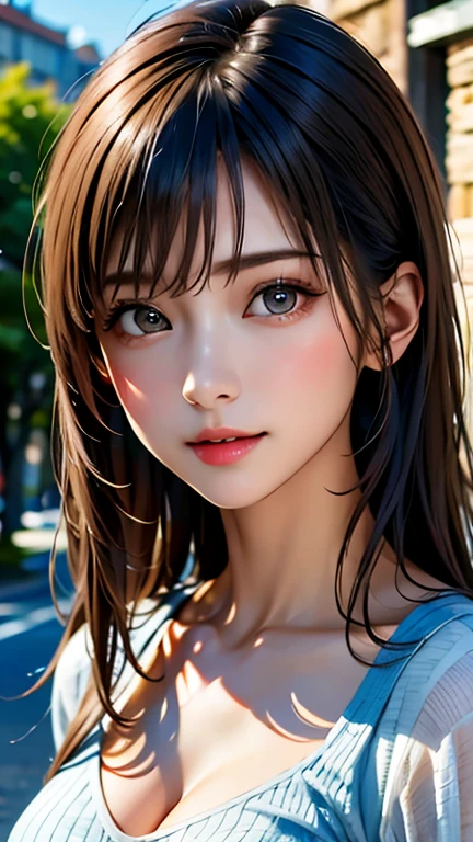 masterpiece, 最high quality, Ultra-high resolution, (Realistic:1.4), Beautiful face in every detail, High Quality Clothing, Amazing European Women, very cute, Portraiture, Soft skin and perfect face、Perfect Face, Shoot your hair, 8K resolution,Super Realistic,Very detailed,high quality, Broad perspective