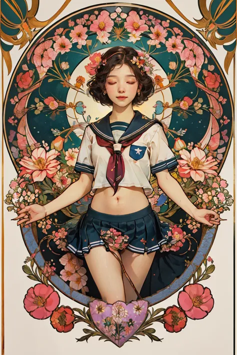 Poster,(Many more:1.2),((Art Deco,Botanical Art,Flower Art)),(Floral:1.2),Lily flower,
(masterpiece, Highest quality),(Vibrant c...
