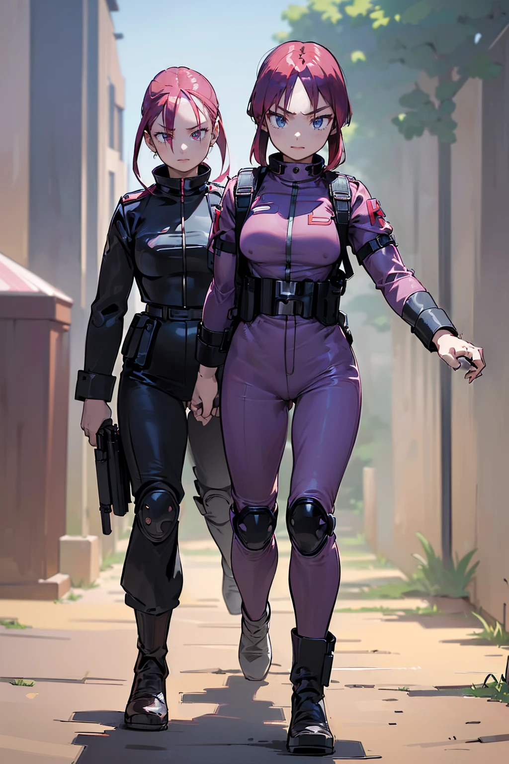 (masterpiece,best quality,In 8K,very detailed,high resolution,realistic,totally:1.2),(Team Rocket female soldier is walking.:1.5),(always alone:1.5), (Team Rocket Wear&#39;Latex tops..:1.5),(cute type of girl:1.4),(detailed facial description, How bad guys laugh:1.4), (pale red hair:1.5),(patent gloves hands:1.2),(wallpaper:1.5),(cowboy shot:1.5),(overlook:1.5), (18 year old Japanese woman,clothes that fit well,Make your skirt very short, Black patent leather gloves, Black patent leather long boots:1.3), (secret society hideout), (camel toe:1.3), (big ass, thick thighs:1.3), (A is looking down..:1.4), ((pussy노출)), ((pussy)), 선명한 pussy