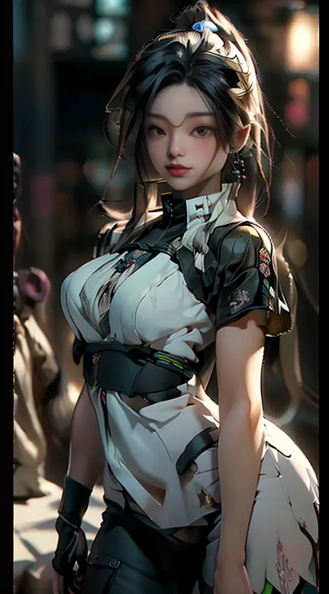 ((Best quality)), ((masterpiece)), (detailed:1.4), 3D, an image of a beautiful cyberpunk female,HDR (High Dynamic Range),Ray Tra...