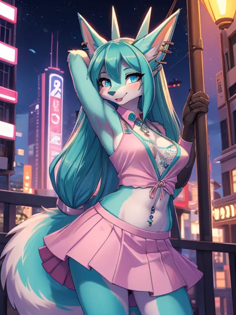 chica anime,tennage girl 18 years old, anime style, cute hatsune miku x suicune, shy girl , orejas de kitsune, arte de dark nata...