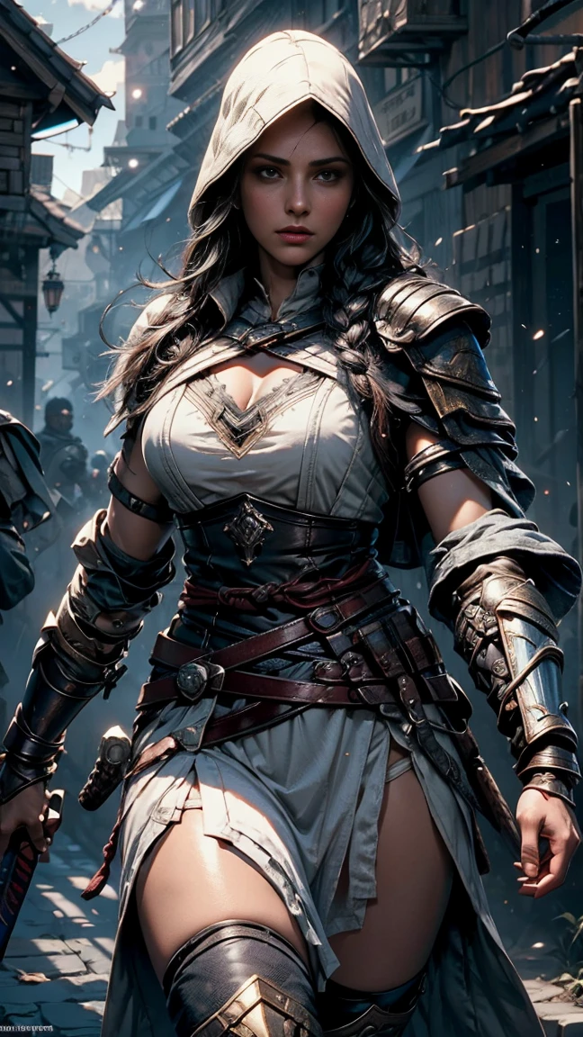 Very nsfw, extremely detailed Kassandra Assassin's Creed Universe sexy pose, revealing clothing, Detailed, 