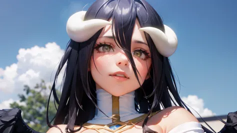 albedo, ((obra de arte、alta qualidade、super obra-prima、mais alta qualidade、super high resolution、cinematographic , 8k、 (retrato ...