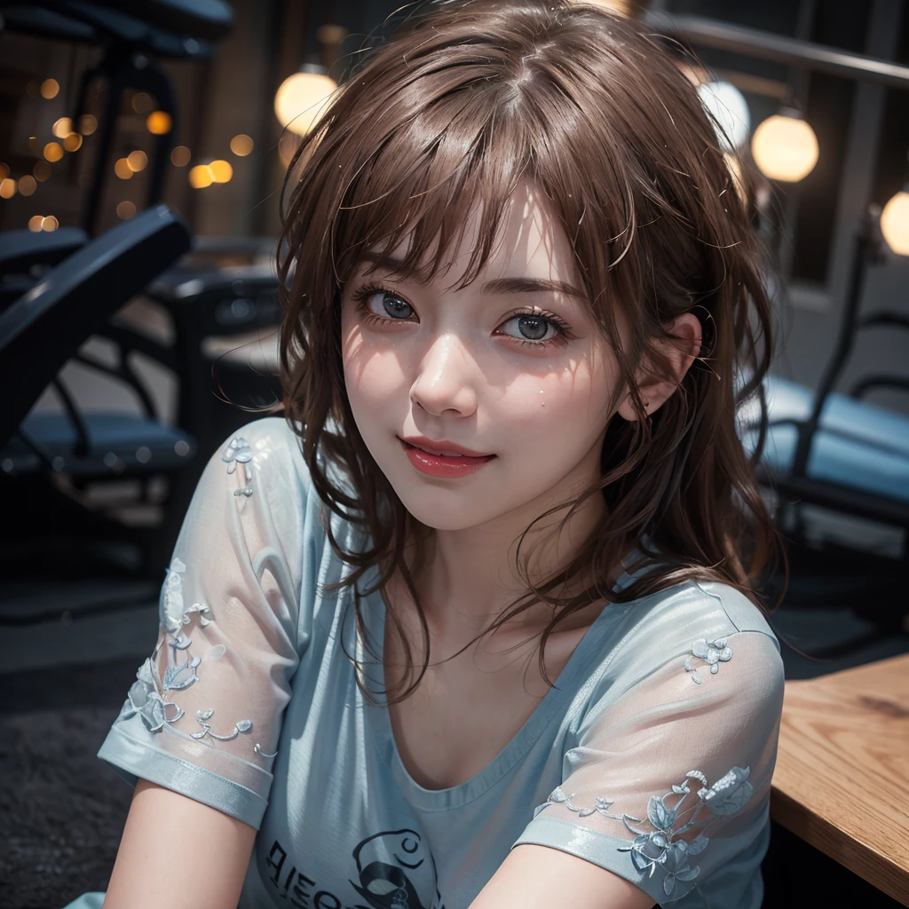 (masterpiece:1.2), (photorealistic:1.2), (best quality),((realistic:1.3)), (detailed skin:1.3), (intricate details), dramatic, ray tracing,finely detailed, quality,realistic lighting, medium breasts,1girl,aalisa, bangs, long hair, not use tshirt smile,looking at viewer, nice body, nice 