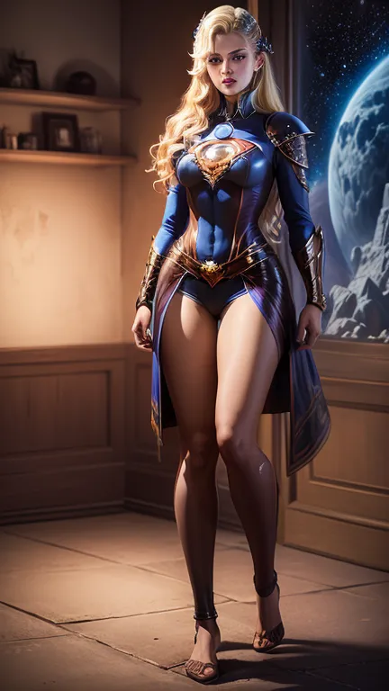 ((Full body view)), (Super Girl from Outer Space), (Lift a giant asteroid with your hands), (Complete DC Comics Female Superhero...