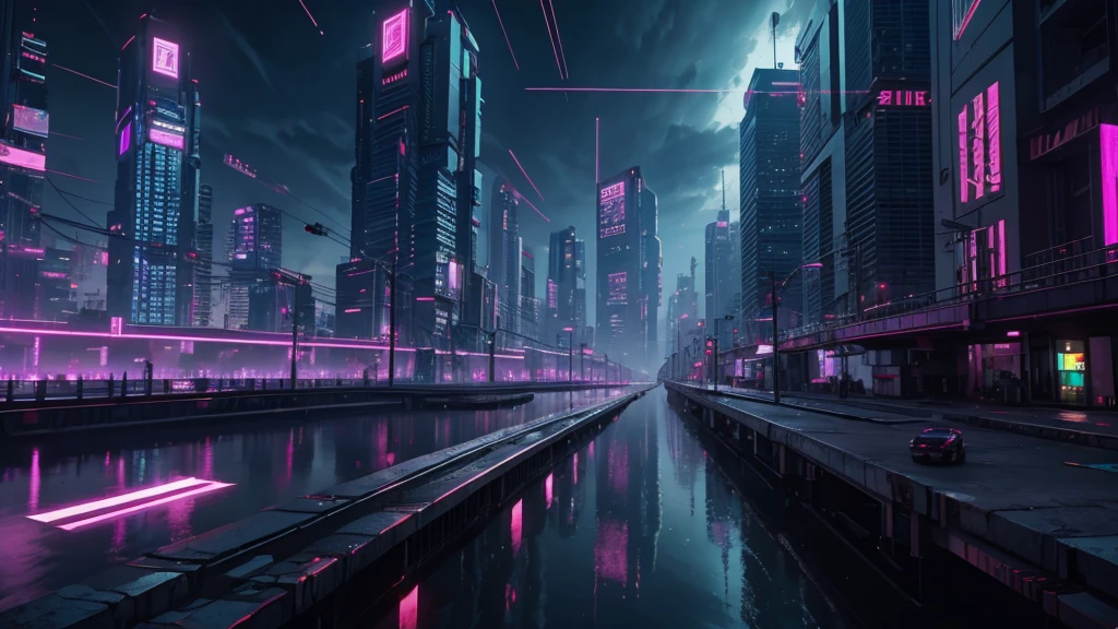 Stadt, CYBERPUNK, atmosphärisch, 8K-DETAILS