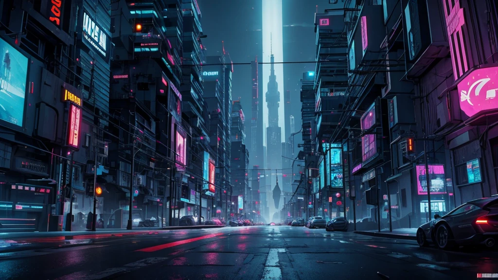 ville, cyberpunk, atmosphérique, DÉTAILS 8K