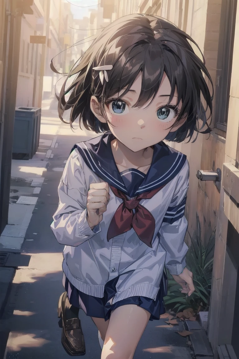 , highest quality, anime moe art style,Best Anime 8K Kona-chan Wallpaper,Pixiv contest winners,perfect anatomy, (Please draw a girl walking sleepily to school.. ),break, 1 girl, (alone,,,7 years old:1.3),kindergartener student, short hair, amount, (hair above one eye:1.7),All limbs, full finger,flat, chest, big eyes,Precise black eyes, hair clip, (sailor suit:1.5),(school uniform:1.5) skirt,On the way to school. break,Super detailed,High resolution,super dense skin, professional lighting,8K eye details, (cute illustration:1.2),blonde，blonde hair，No expression，(hair over one eye:1.5)， sleeveless sailor uniform, hyper-pregnant loli, big belly