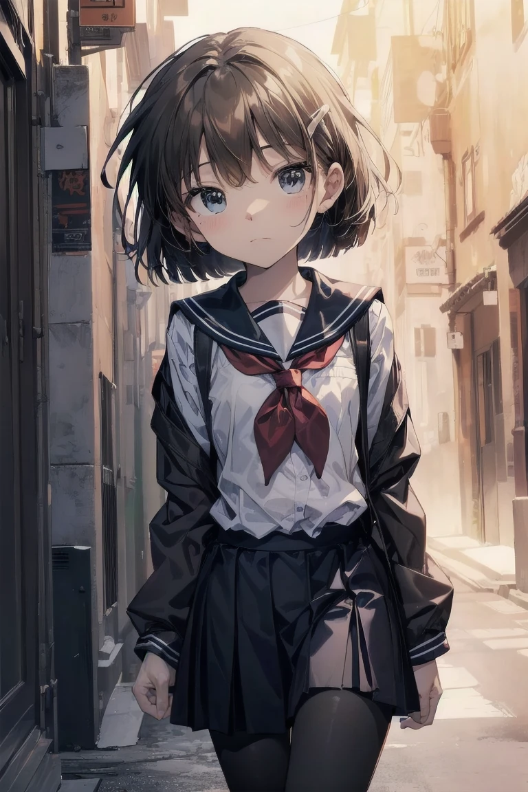 , highest quality, anime moe art style,Best Anime 8K Kona-chan Wallpaper,Pixiv contest winners,perfect anatomy, (Please draw a girl walking sleepily to school.. ),break, 1 girl, (alone,,,7 years old:1.3),kindergartener student, short hair, amount, (hair above one eye:1.7),All limbs, full finger,flat, chest, big eyes,Precise black eyes, hair clip, (sailor suit:1.5),(school uniform:1.5) skirt,On the way to school. break,Super detailed,High resolution,super dense skin, professional lighting,8K eye details, (cute illustration:1.2),blonde，blonde hair，No expression，(hair over one eye:1.5)， sleeveless sailor uniform, hyper-pregnant loli, big belly