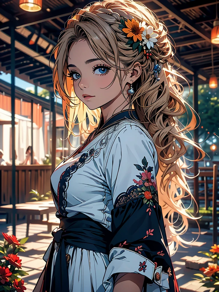 melhor qualidade, Obra de arte, extremely detalheed, detalheed background, detalheed eyes, anime, 1 garota, olhos lindos, jovem, garota de cabelos longos, rosto expressivo, quimono, retro, paisagem do monte fuji, ao ar livre, SUNSET, beautiful sky, piquenique no lago, paisagem, scenario, horizon, montanha sentada perto da montanha, vento, flower petal, primavera, desviando o olhar, atmospheric lighting, reflection, naturalista, detalhe, Realismo. relaxamento, beleza, foco apenas, fechar-se, de lado, profundidade de campo, bokeh