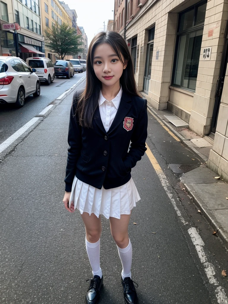 first person perspective,One High School Girl,the street,Uniforms，