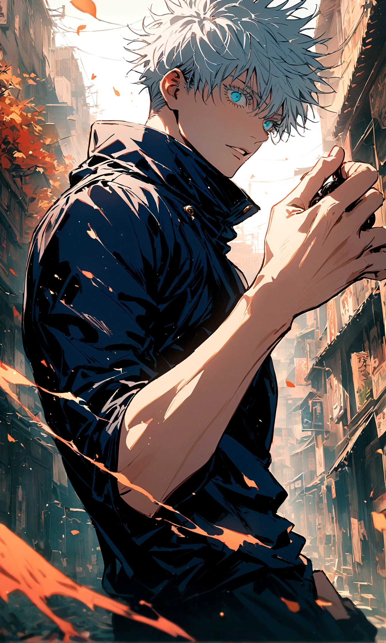 (1boy,gojou satoru,jujutsu kaisen),