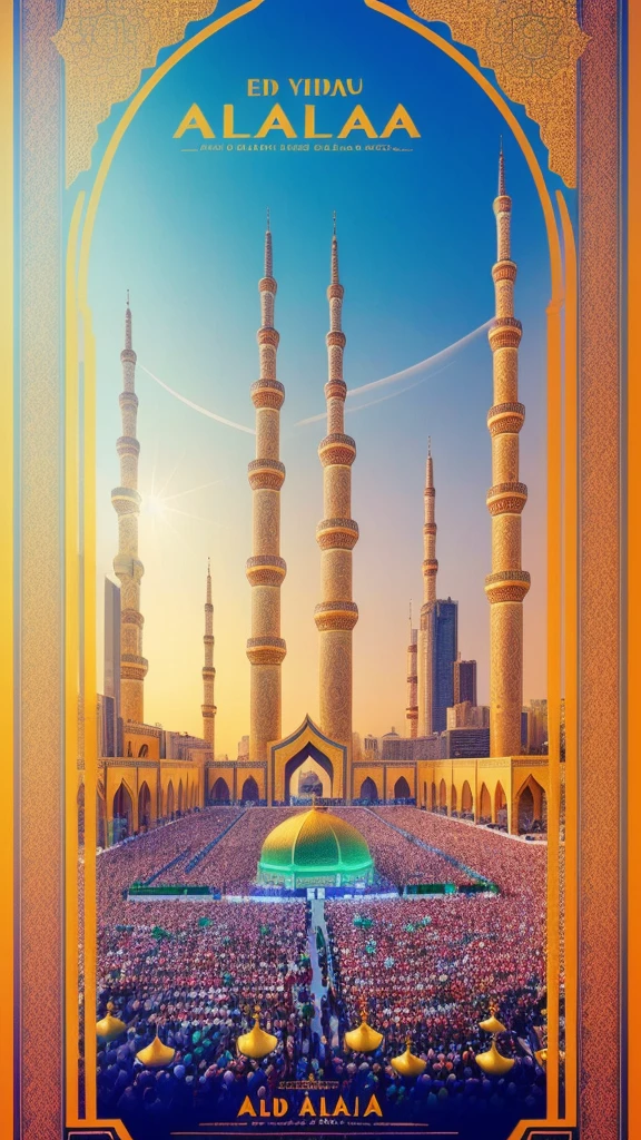 (best quality：1.4)，（Best results：1.4），（Ultra-clear picture quality：1.4），（Ultra-sharp details：1.2）,eid al-adha，Eid al-Adha poster，festival海报，festival，Eid al-Adha，