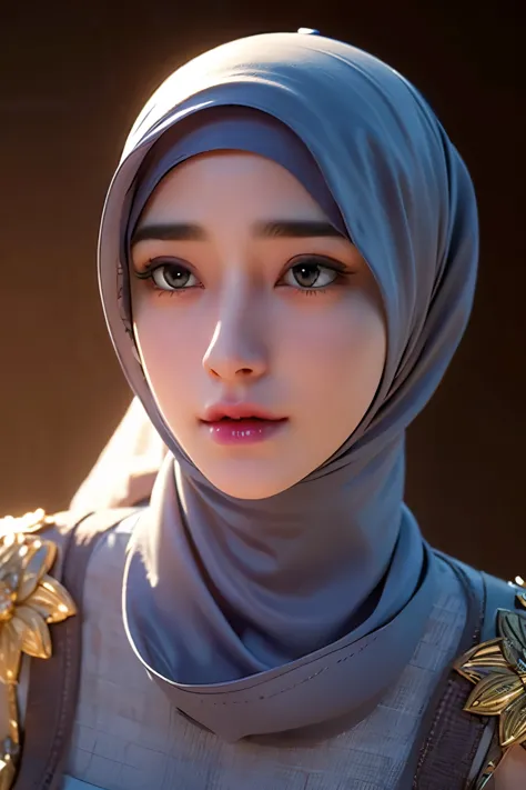 high quality, perfect lighting, detailed face, wearing hijab 