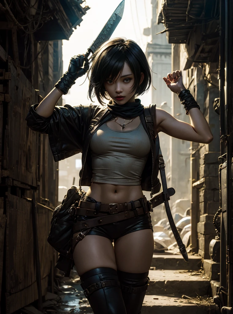 Yuffie&#39;s hairstyle, ((Yuffie has sex with a man in cowgirl position:1.99)), (realistic, highest quality, High resolution, real women pictures:1.57), realistic, (18 year old girl=Yuffie in cowgirl position:1.7), curved body, anatomically correct body, (head band, shoulder armor, arm guard, gun belt, green sleeveless turtleneck:1.87), beautiful navel, (slender body shape:1.7), nostrils are not visible, (Yuffie&#39;s lower body is exposed:1.97), nose too small, Yuffie spreads her legs wide open and straddles the man in cowgirl position., thin waist, beautiful thighs, beautiful feet, Beautiful depiction of the vagina, (The penis is in the vagina:1.74), (The body is wet with lotion), Detailed depiction of the vagina, beautiful girl has sex with a guy, saddle, beautiful navel, (exact limbs:1.99), Yuffie&#39;s small face is beautiful, (Final Fantasy Ⅶ), (put your hands behind your head:1.5), (lips slightly open), Beautiful woman has sex with a man in cowgirl position, ((Yuffie Kisaragi, 18 years old:1.97)), ((a man exposes his penis:1.74)), Yuffie has the cutest face, I can&#39;t see the man&#39;s hands,(NSFW:1.5)(visible breasts and nipples:1.5)(long twintails hair