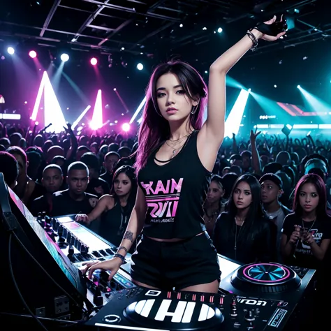 techno music, house music, dancing girls, DJ girl