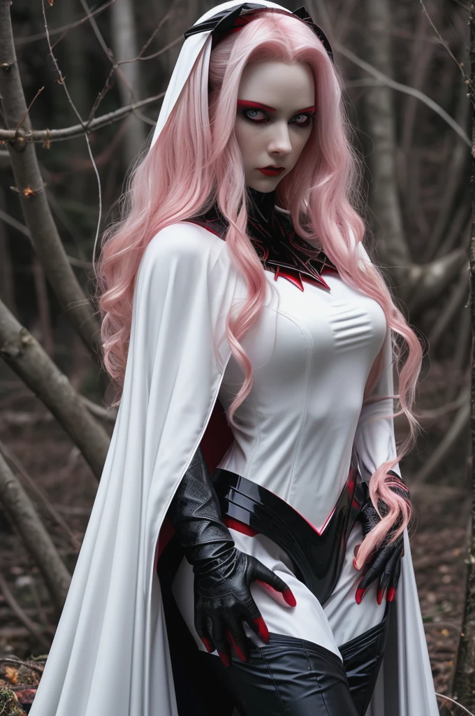 A mystérieux figure with glowing red eyes, cheveux noirs en cascade et peau pâle, une jeune fille fantomatique vêtue d'un cape rouge sexy, Dans une forêt lugubre, slender body with Beau curves, serpent réaliste, Kryptonite, lignes super détaillées, couleurs de vêtements blancs , red and black fleurs with pink aura, photo réaliste, Test, Test, Couleurs profondes et très détaillées, cheveux roses longs, yeux bleus, Hanfu noir, courbée, écoulement, Beau, d&#39;un autre monde, Luminisme, étoiles, fleurs, briller, cool, image de chef-d&#39;œuvre gothique, poussiéreux, éthéré, immortel, Lumière, sombre, brillant, mystérieux, Doux, super réaliste et fluide, meilleure qualité extrêmement détaillée, Super Girl, pose érotique sensuelle, loups, Jeune européenne à la peau blanche, cape rouge, yeux rouges, positions sexuelles, peau blanche, Gwen Stacy en tenue à croix gammée
 