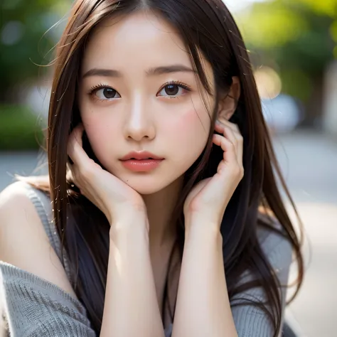 ((highest quality)), (be familiar with), beautiful girl, japanese girl, baby face, highly detailed eyes, highly detailed nose, h...