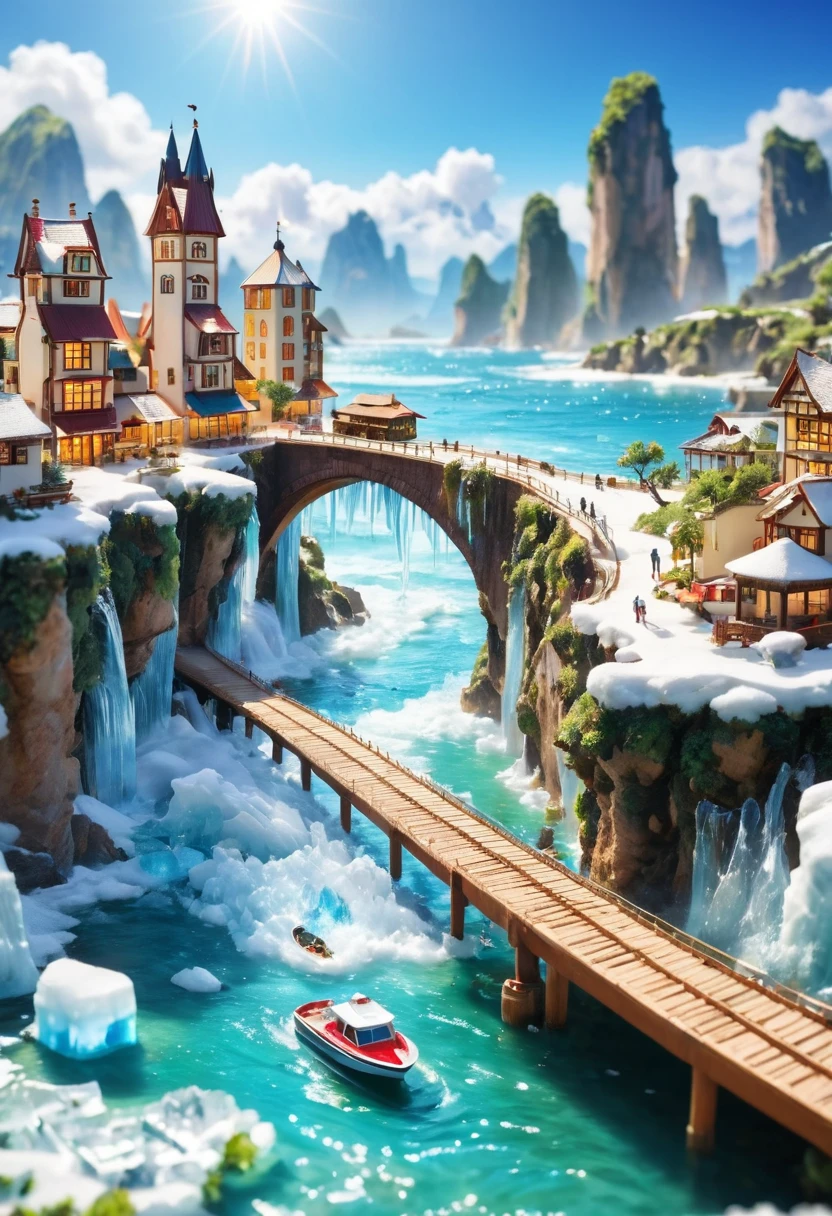 beach,blurry,boat,bridge,building,caustics,city,day,dock,earth \(planet\),horizon,ice,island,lake,ocean,pier,planet,pool,river,rock,scenery,ship,shore,snow,splashing,water,watercraft,waterfall,waves