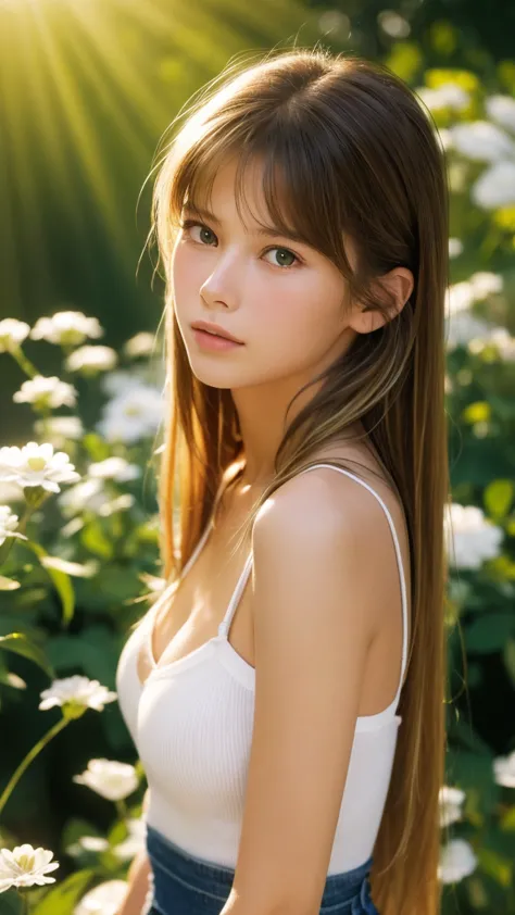 born, masterpiece, Ultra-clear photos, 最high quality, Ultra-high resolution, Realistic, Sunbeam, Beautiful 15 year old girl....，...