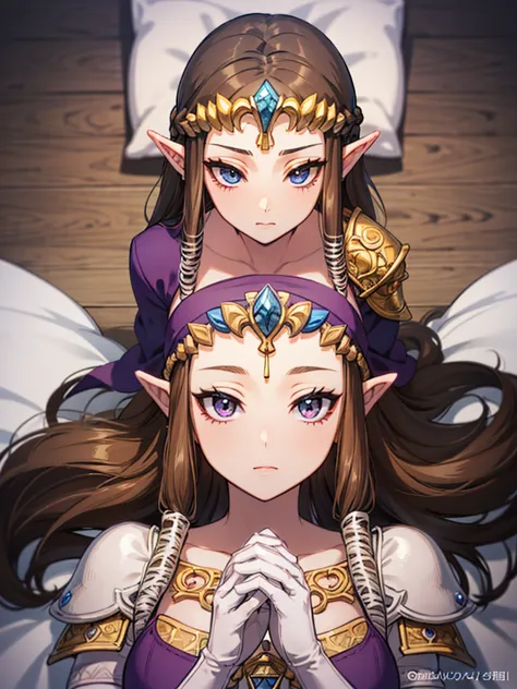 ((clasp your hands together as if praying)),((princess zelda)),((the legend of zelda)),((front face)),((upper body)),anime art s...