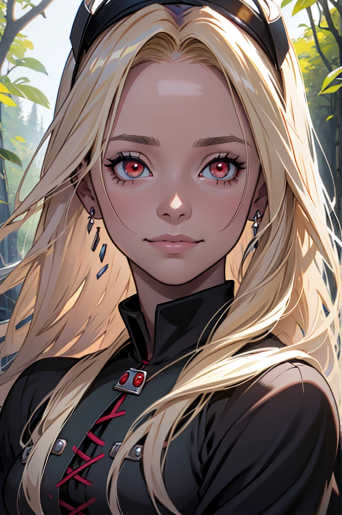 lua cheia preta ao fundo close up happy women, alucard Boruto + Avril Lavigne feridos e machucados  bangs, Retrato, principal, fundo da floresta, cabelo preto dourado, espetado com gel, olhos vermelhos, desenho de giz de cera, anime, pele pálida, feixes de luz, luz cinematográfica, arte digital, Intrincado, óleo sobre tela, obra de arte, especialista, Insanamente detalhado, Resolução 4k, ilustração de conto de fadas, fantasia