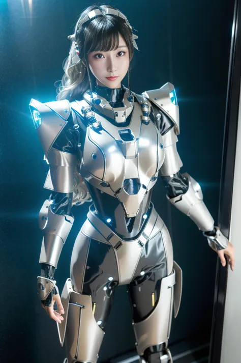 super detail, high detail, high quality, best quality, high resolution，1 female robot，beautiful female robot,beautiful clear fac...