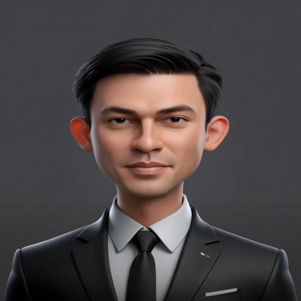 arafed image of a man in a suit and tie, stylized portrait formal pose, for hire 3d artist, nft portrait, 8k portrait render, highly detailed vfx portrait of, highly detailed vfx portrait, 3d portrait, inspired by Rudy Siswanto, realistic studio portrait, headshot profile picture, 3d character realistic, high quality portrait