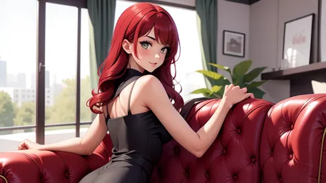 girl possesses long, flowing gray hair in stunning shades of blended. paired with a girl with red hair in an anime-style setting...