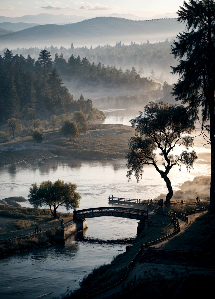 Vignes flétries, vieux bois々, corbeaux noirs, Petit pont et eau qui coule, L'Homme de la Route Ancienne々, Vent d&#39;ouest et chevaux élancés, Le soleil se couche, Personne au cœur brisé々est au bout du monde