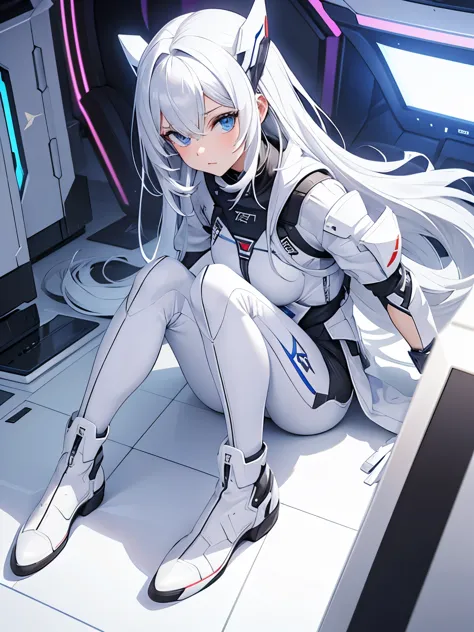 (nsfw) not safe for work, assignment: ARX-7 appearance: ARX-7 features a stylish, all-white exoskeleton with minimalist, futuris...