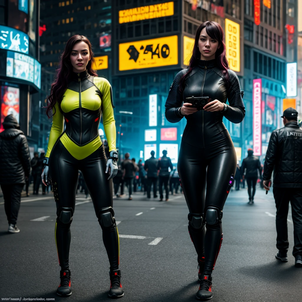 (yellow киберпанк speed tactical suit:1) (1 женщина) темная тема :: Сосредоточьтесь на лице крупным планом, серьезное лицо, Cibetic-Visier, :: средние черные волосы, толстые бедра :: ultra-realistic futuristic speedster scifi киберпанк sporty woman, черные глаза, ((бегу посреди улицы с желтыми лучами, киберпанк, бег по теням, scifi high tech киберпанк)) :: cool yellow киберпанк speed battle suit :: естественное освещение :: боке :: 8К ::  Лучшее качество :: шедевр :: безумно подробно:1.5