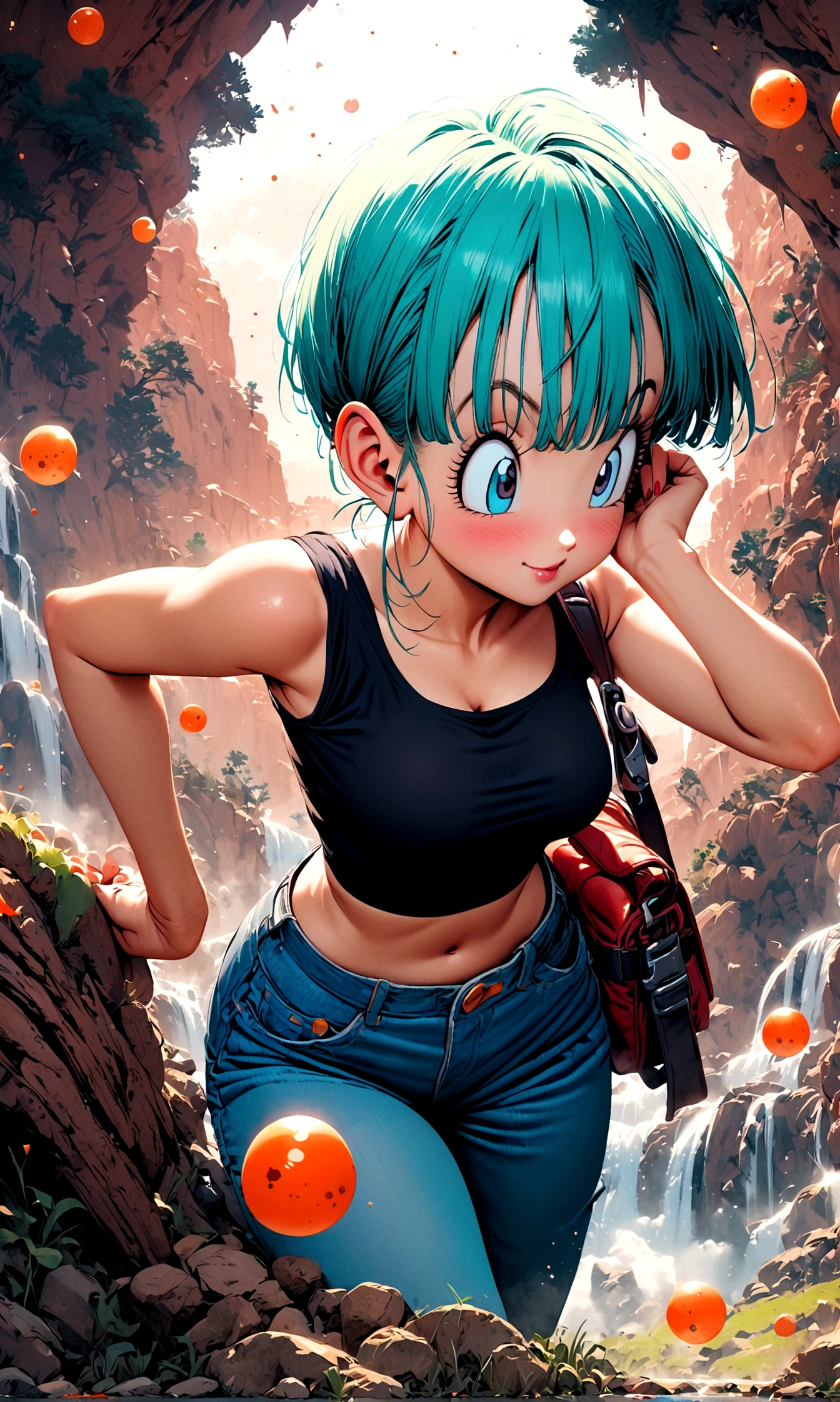 (1girl,bulma,dragon ball,)