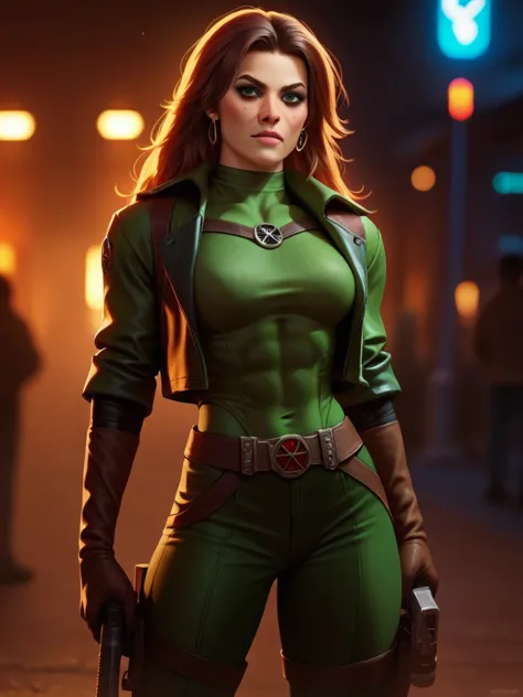 sexy muscle rogue woman