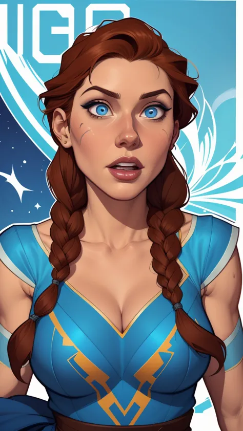 clearing! Here is the revised and cleaner text:

--- Character: Queen Anna of Arendelle with marks of war.

Description: Cartoon...