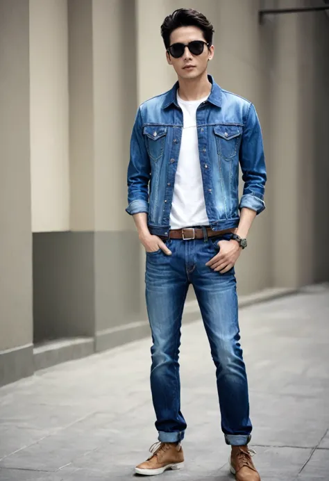 Wearing denim,male