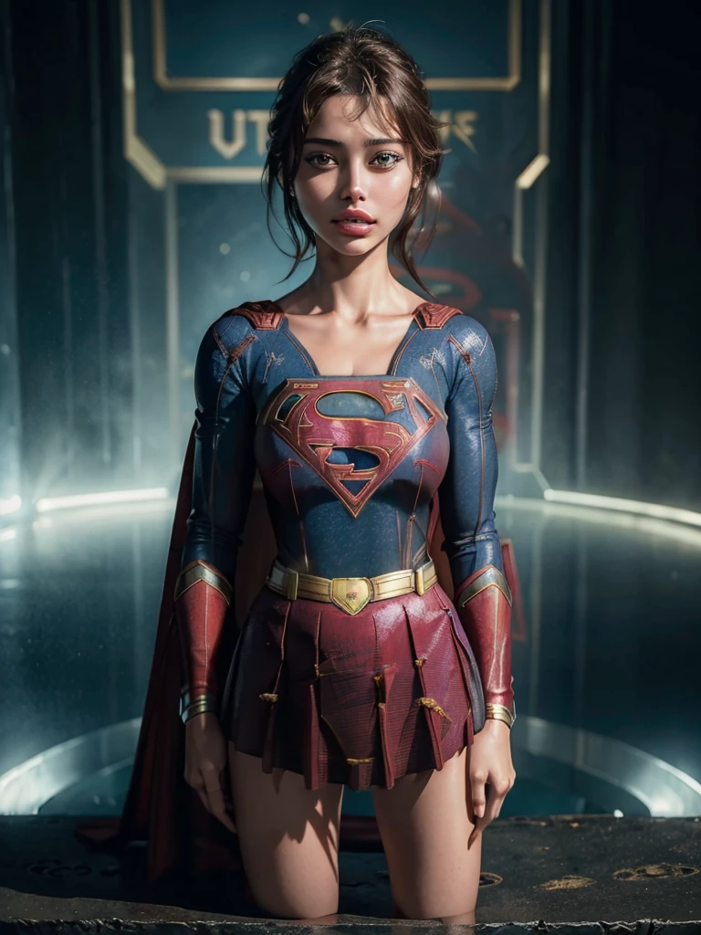 (Supergirl erótica en 16k UHD ultradetallado, chica diosa americana perfecta: 1.5)

Con un cuerpo de niña definido., piel blanca, pelo corto y claro, y cautivadores ojos verdes, Esta Supergirl exuda una belleza increíble que es a la vez deslumbrante e irresistible.. Su cara, una mezcla perfecta de rasgos delicados y un cuerpo musculoso, se ve acentuado por un físico flexible. Vestida con su traje icónico., un traje de baño ultrafino, las partes íntimas del cuerpo se revelan sutilmente, con vello púbico sutilmente visible a través del traje. El traje, marcado en el cuerpo íntimo, También incluye una falda que deja al descubierto su ultra