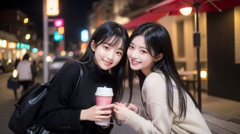 Beauty、smile、Black Hair、On a date
