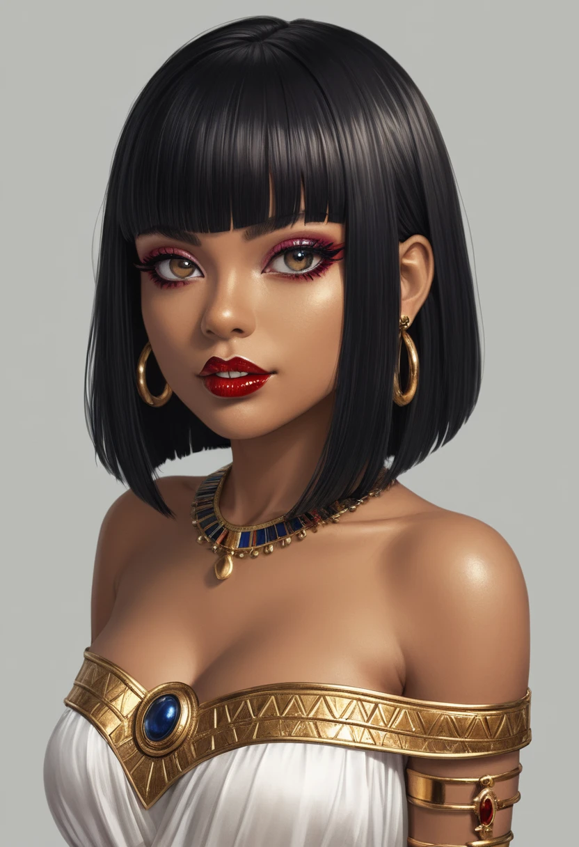 score_9, score_8_up, score_7_up, score_6_up, 1girl, solo, jewelry, rating: safe, brown_eyes, black_hair, lips, makeup, armlet, breasts, egyptian, egyptian_clothes, dark_skin, nose, earrings, gold, lipstick, cleavage, realistic, looking_at_viewer, medium_breasts, open_mouth, oral_invitation, piercing, gyaru, blunt_bangs, bangs, bob_cut, vampire, long_fangs, (from_above:1.3), downblouse, dark, silk, see-through, (blood_from_mouth:1.2), black_robe, blood, sharp_teeth, moonlight, forest, (blood_on_face:1.2)
