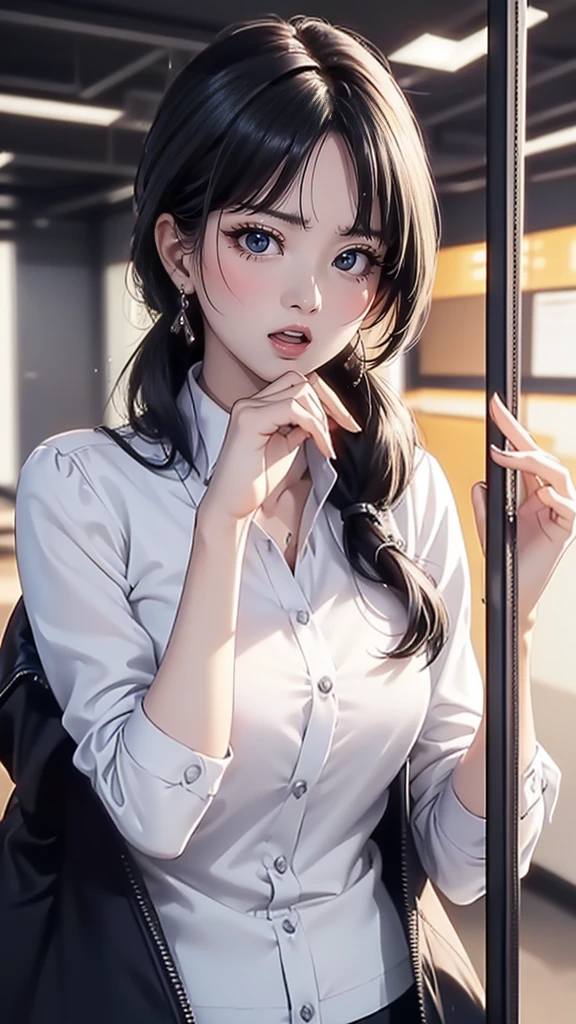 random office lady fashion,(Thin type),(large breasts),(random pose),(random hairstyle),(Cinematic scene,Highest image quality,(8K), Ultra-realistic, Best Quality, High quality, High Definition, high quality texture, high detailing, Beautiful detailed, fine detailed, extremely details CG, Detailed texture, realistic representation of face, masterpiece, presence, Dynamic, Bold)