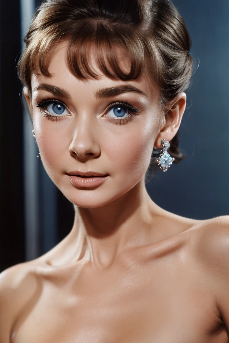 Gorgeous Radio Dolly Hepburn, blue eyes, Beautiful Audrey Hepburn topless  nude - SeaArt AI