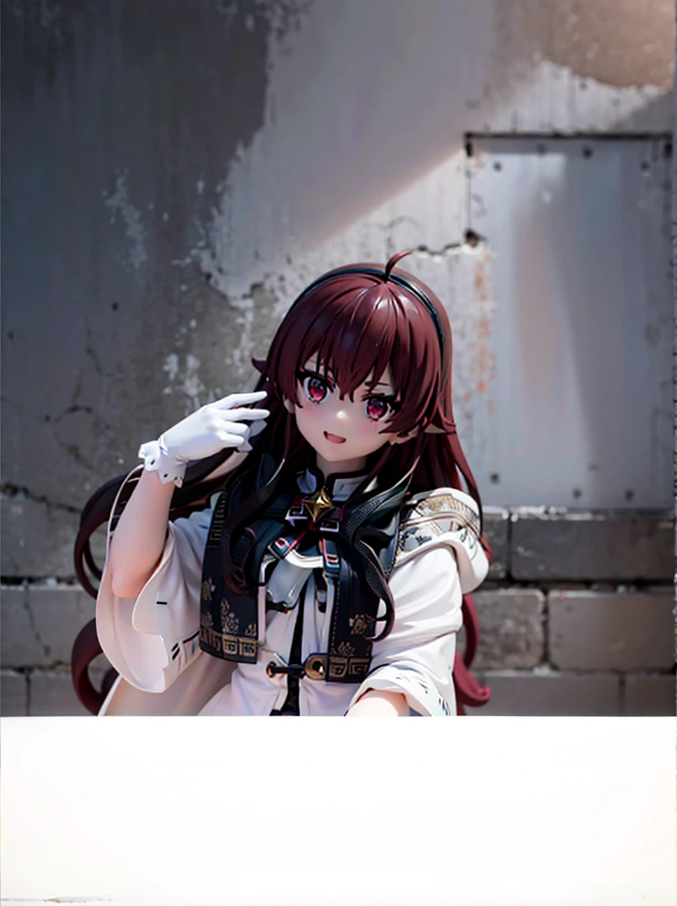 (masterpiece:1.2), highres, best quality, 8k, very clear,
1girl, smile, red hair, red eyes, ahoge, hairband, capelet, off white coat, (black gloves:1.2), brown footwear, outdoor, night, star sky, colorful, (European style houses, stone brick road:1.2), one hand up,
face to camera, looking at viewer, cowboy shot,
Eris Greyrat, 
