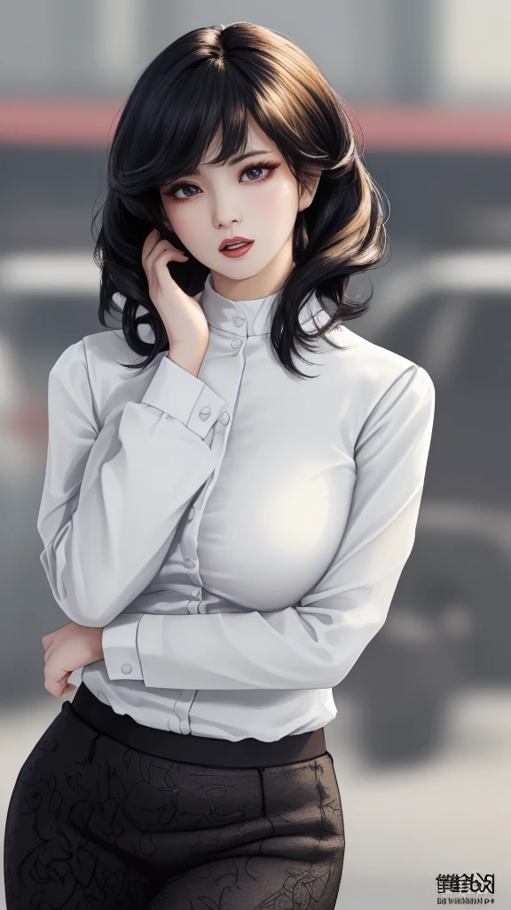 random office lady fashion,(Thin type),(large breasts),(random pose),(random hairstyle),(Cinematic scene,Highest image quality,(8K), Ultra-realistic, Best Quality, High quality, High Definition, high quality texture, high detailing, Beautiful detailed, fine detailed, extremely details CG, Detailed texture, realistic representation of face, masterpiece, presence, Dynamic, Bold)
