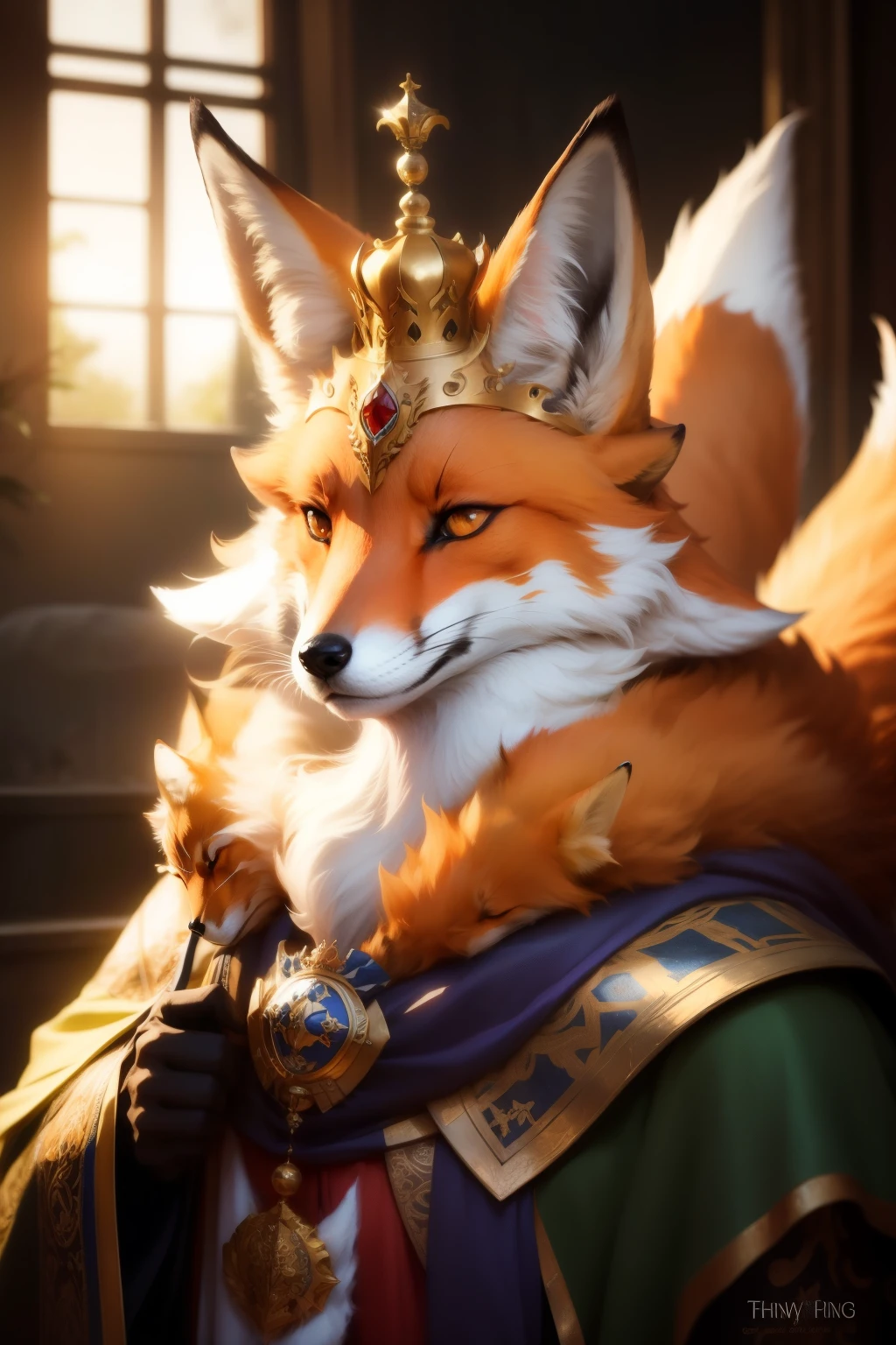 The crowned fox king