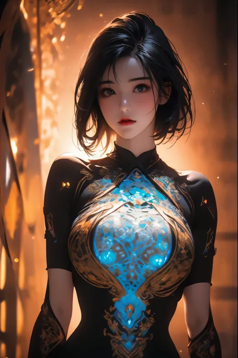 a girl with a metal structure body, gigantic breasts, big anime eye ball, a hyperrealistic painting inspired by Peter Gric, zbru...