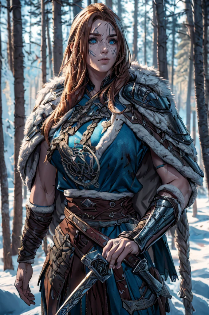 (Postura pós-batalha da mulher nórdica berserker viking:1.2), (parte superior do corpo emoldurada:1.4), (Espada de Aço Rúnica detalhada:1.3), (capa de pele detalhada:1.3), (Armadura Rúnica detalhada resistida:1.4), (Inspirado em Skyrim:1.3), (Série Netflix inspirada em Viking:1.1), (Piercing detalhado Olhos Azul Gelo:1.2), (detalhado perfeito (maduro :1.4) Rosto sujo e escurecido pela batalha), (pele real detalhada), (destaque detalhado cabelo trançado longo bagunçado:1.2), (montanhas cobertas de neve:1.0), (fundo da floresta de pinheiros:1.0), (sol Nascente:1.1), (paleta de cores de inverno:1.2), (Consequências da batalha de enquadramento da câmera:1.2), (DSLR:1.1), (foco nitído:1.2), (grão de filme:1.1), (Resolução UHD de 8k:1.1), (Faixa de alta definição:1.2), (tendência no unsplash:1.0),
